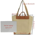 thumbnail image 3 of CoCopeanut Canvas Tote Shoulder Bag Fashion Satchel Bag Crossbody Hobo Tote with Zipper Large Capacity Daily Working Handbag, 3 of 6