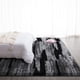 thumbnail image 5 of Alfombra TWINNIS de 152x244 cm, felpa suave y esponjosa, antideslizante, negro y gris, 5 of 9