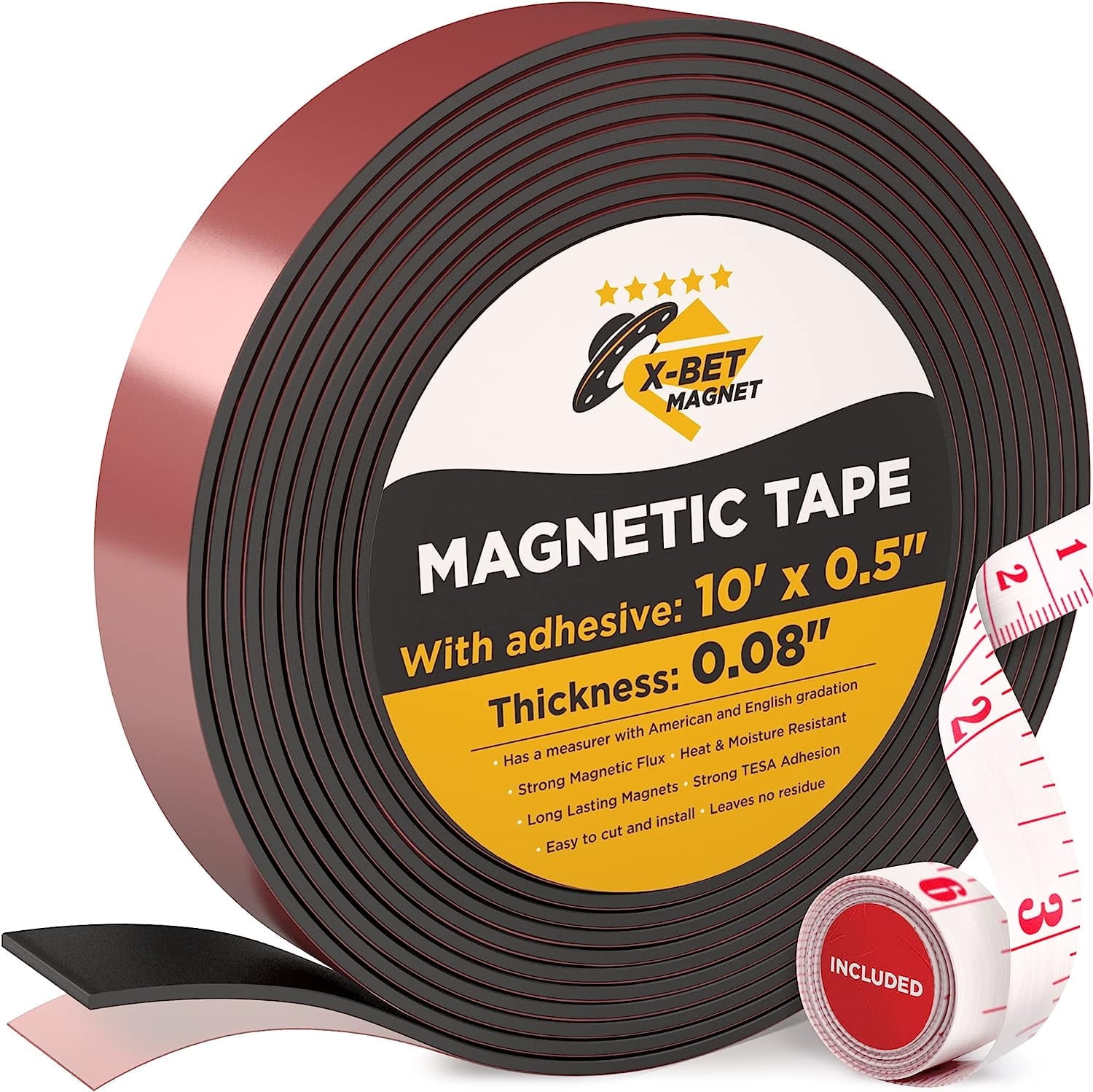 Magnetic Tape - 16 Ft X 1 Inch Magnet Strip Roll With 1 Inch
