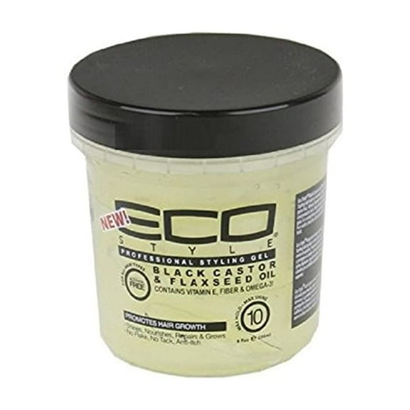 Beauty Logica Eco Style Gel Black Castor & Flaxseed Oil, 8 oz