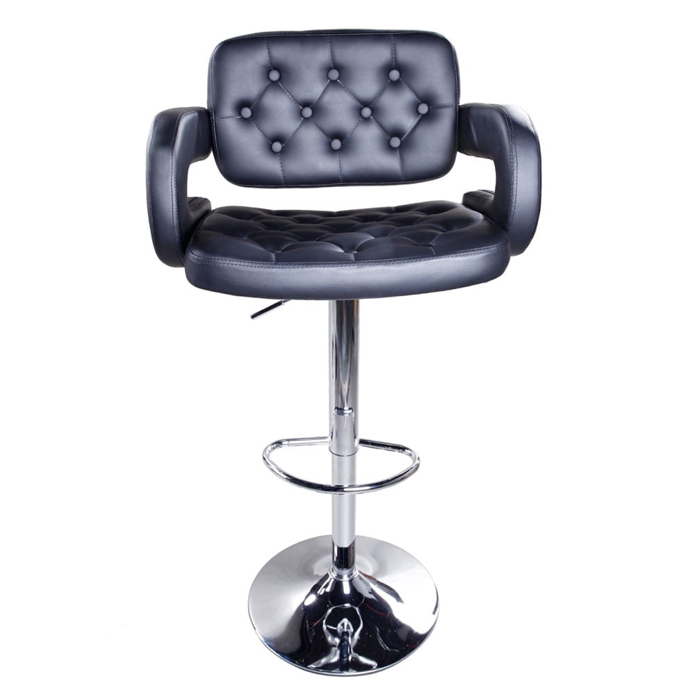 Lowestbest 2pcs Adjustable High Type with Disk, Armrest Square Backrest Button Design Bar Stools Lowestbest 2pcs Adjustable High Type with Disk, Armrest Square Backrest Button Design Bar Stools