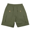 thumbnail image 4 of Camouflage Cargo Shorts for Men Elastic Waistband Drawstring Short Outdoor Casual Camo Hiking Work Casual Big and Tall Cargo Short Multi Pocket Quick Dry Bermuda Short,Green XL, 4 of 5