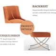 thumbnail image 5 of SEYNAR Modern Velvet Dining Chairs Set of 4 with Metal Frame Legs and Back Pull(Orange), 5 of 6
