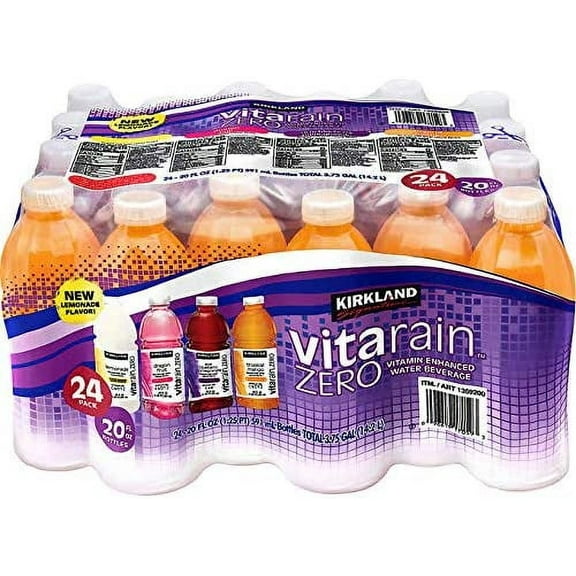 Kirkland Signature Vita Rain Zero Variety: Vitamin Enhanced Water (20 oz, 24 ct)