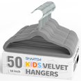 thumbnail image 1 of Hangers Smartor Premium Kids, 35 cm, 50 unidades, terciopelo gris, 1 of 9