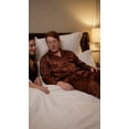 thumbnail image 3 of Up2date Fashion Pajamas Set Mens Silky Satin Pajamas Long Sleeve Loungewear 2-Piece Sleepwear Button-Down PJ with Long Pants, 3 of 4