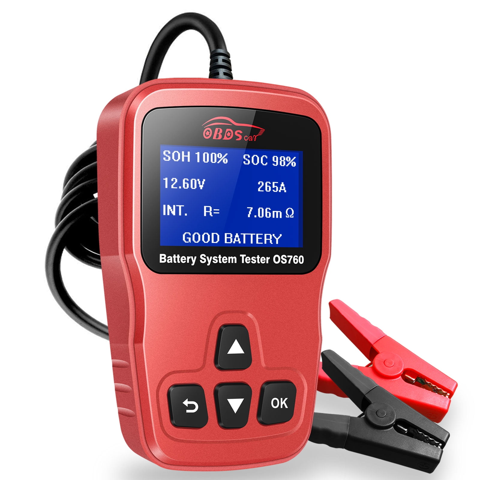 Car Battery Tester 12V Load Analyzer, OBDS OS760 1002000 CCA Vehicle