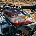 thumbnail image 3 of Uorisanigo Universal ATV Seat Covers Bald Eagle American Flag Four-Wheeler Seat Cushion Waterproof Protection Accessories Compatible with Polaris Sportsman Polaris Scrambler Honda Rancher, 3 of 7