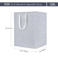 thumbnail image 2 of DOKEHOM 120L Freestanding Laundry Hamper with Handle, Collapsible Extra Large Cotton Storage Basket for Clothes (Blue), 2 of 9