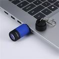 thumbnail image 3 of LED Flashlight Key Chain Portable Torch Outdoors Waterproof Built\-in Battery USB Rechargeable Hiking Camping Flashlights Dark blue, 3 of 9