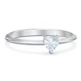 thumbnail image 1 of Bague Pierre de Naissance en Forme de Cœur - Aigue-Marine (Mars), 1 of 6