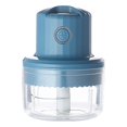 thumbnail image 1 of Triturador de ajo eléctrico inalámbrico con 3 cuchillas, ideal para preparar salsas y picar ajos en casa, color azul mediano. ¡Haz tu cocina más práctica y cómoda!, 1 of 6
