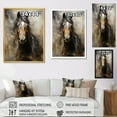 thumbnail image 4 of Designart "Equestrian Duality The White Horse I" Animals Floater Framed Wall Art Living Room, 4 of 7
