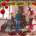thumbnail image 2 of LCXmlly Artificial Wreath Storage Bag Plaid Pattern Christmas Wreath Storage Container with Clear Window for Home Holiday Organization, 2 of 8