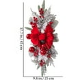 thumbnail image 2 of Topboutique Christmas Artificial Swags,Xmas Teardrop Swags,Christmas Stairway Decoration with LED Lights for Door Stair Indoor Outdoor Decor,Red, 2 of 9