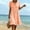 Orange, variant on Ayolanni Dresses for Women 2026 Solid V Neck Short Sleeve A-Line Midi Dress Beach Travel Cotton Linen Flowy Dress Black L