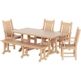 thumbnail image 2 of Ensemble Table à Manger et Chaises 6 Pcs avec Banc de Salle à Manger, 2 of 4