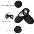 thumbnail image 3 of Stelle Ballet Slippers Cancas Leather Soles Ballerina Dance Shoes Flats for Girls,Black, 3 of 7