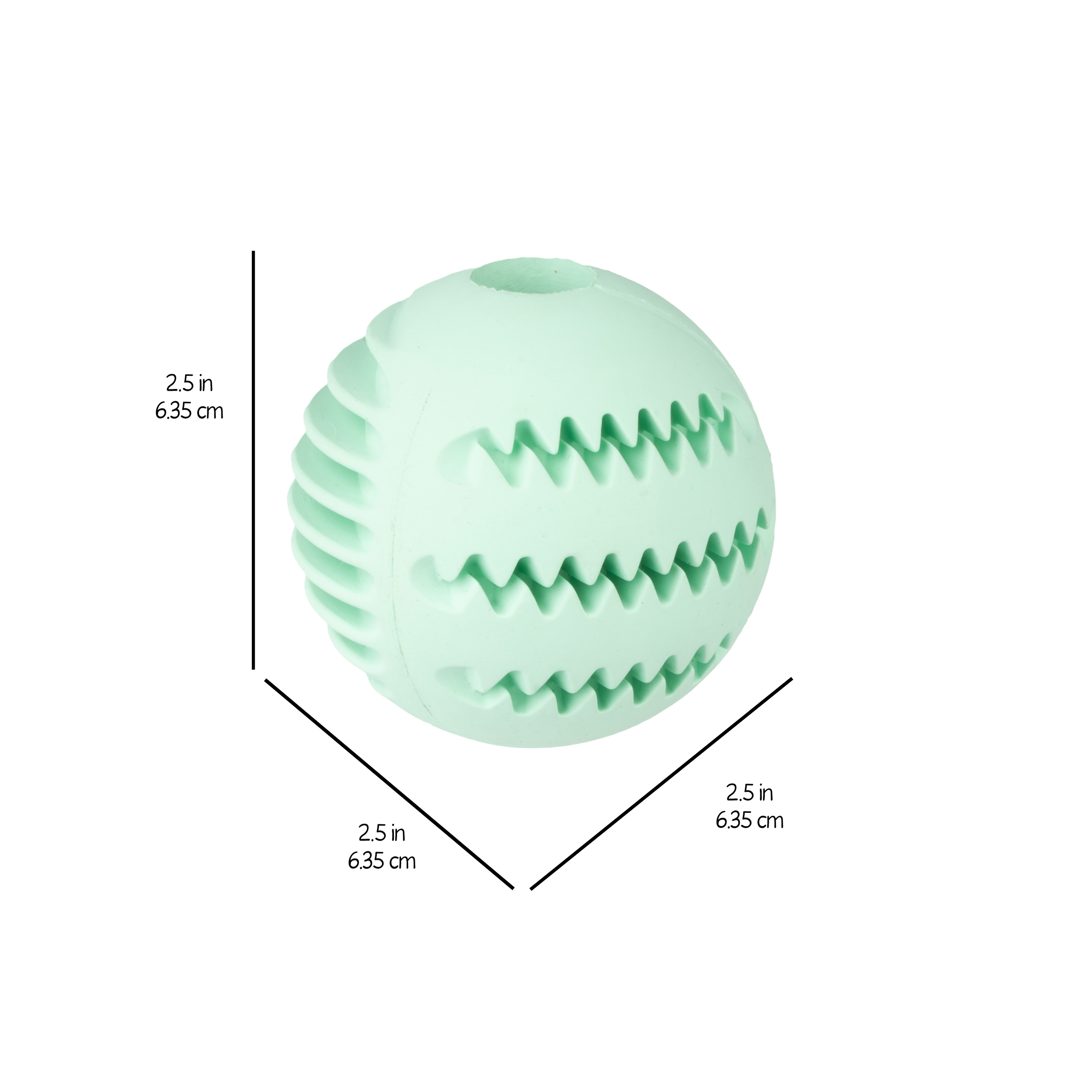 Chew King By Mammoth Dental Dog Toy Collection, Plaque Removing Dog Fetch Ball, Green, O/S