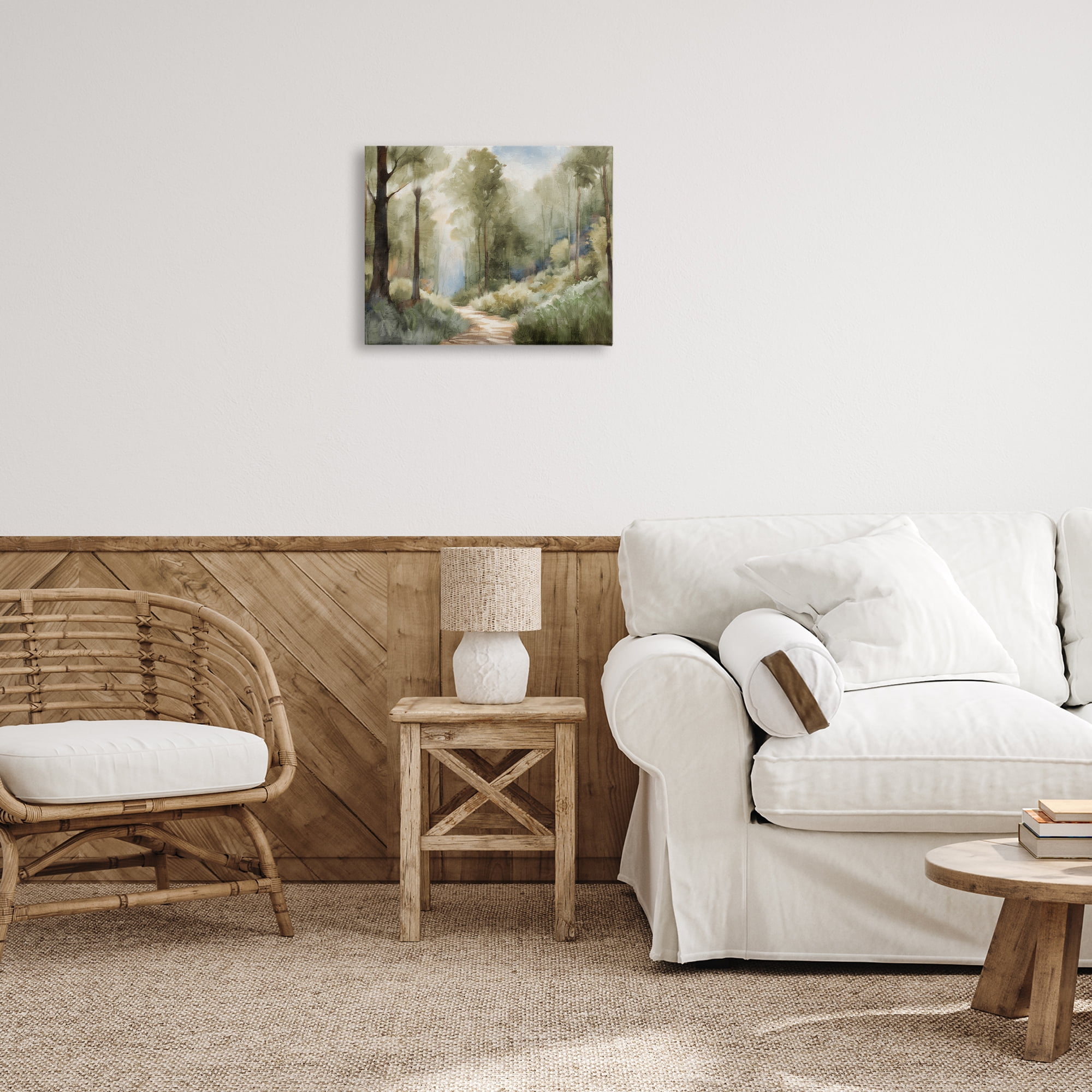 Hazy Atmospheric Walk Canvas Wall Art, design by Kim Allen
