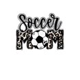 thumbnail image 2 of Soccer Mom Graphic Print T-Shirt - Casual Crew Neck Short Sleeve Top, Polyester Knit Fabric with Spandex, Geometric Leopard Pattern, Comfortable Medium Stretch Tee for All Seasons, 2 of 6