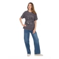 thumbnail image 3 of Forever 21 Women's Oversized Graphic Tee, Relaxed Fit Short Sleeve T-Shirt, Casual Streetwear Everyday Style Top, Grey, XXS-4X, 3 of 6