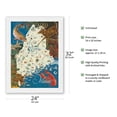 thumbnail image 2 of State of Maine Wildlife Map - New England - Vintage Pictorial Map by J.G. Shelley & Louis Koster c.1950s - Japanese Unryu Rice Paper Art Print 24 x 32 in, 2 of 4