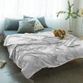 thumbnail image 2 of Ultra Soft Flannel Fleece Bed Blanket White Marble Throw Blanket All Season Warm Fuzzy Light Weight Cozy Plush Blankets for Living Room/Bedroom 40"x50", 2 of 6