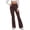 Brown, variant on Pants for Women Summer Women's Casual Slim High Elastic Waist Solid Color Sports Yoga Flare Pants