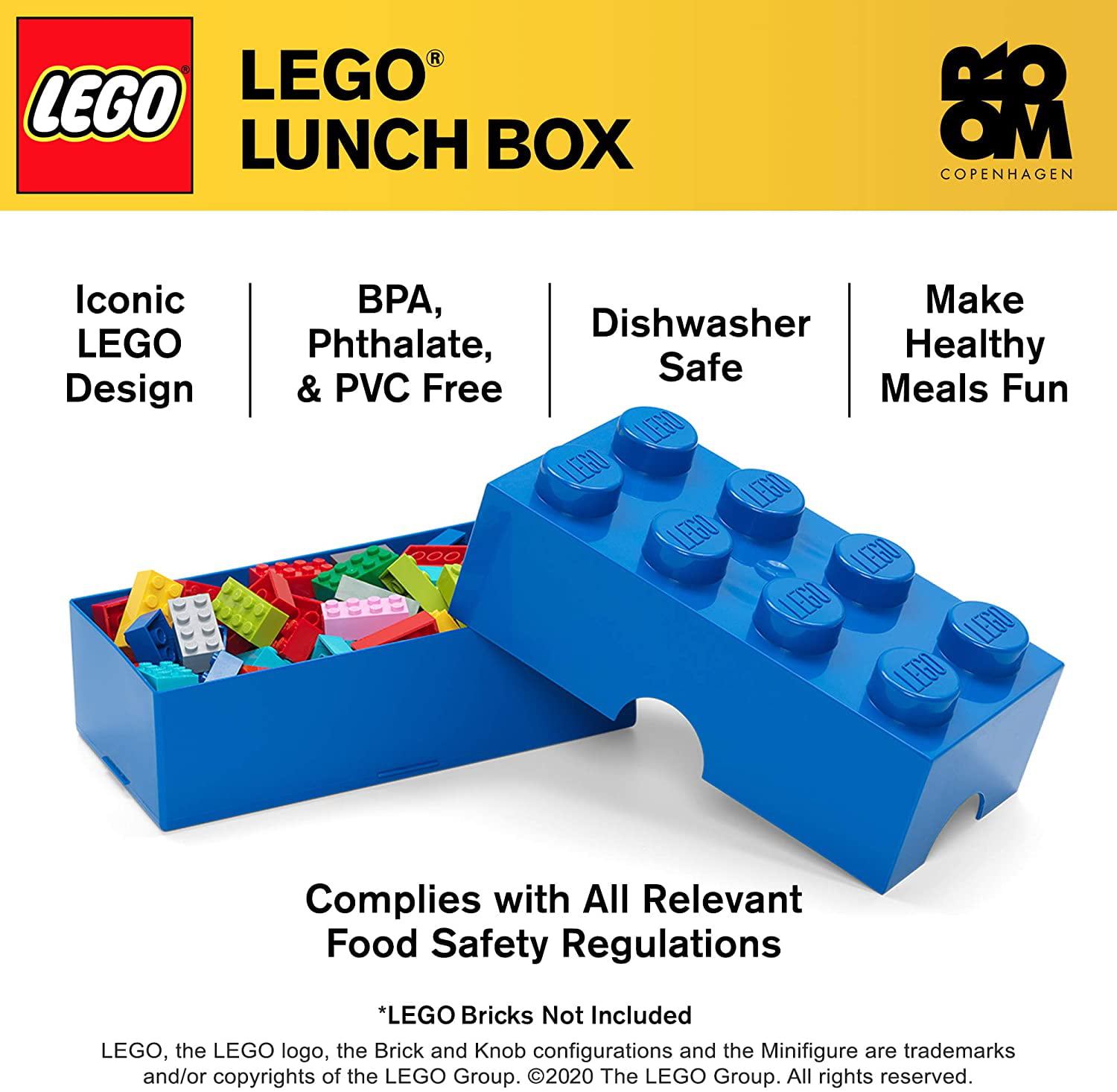 LEGO Lunch Box, Light Royal Blue