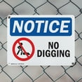 thumbnail image 5 of (2 Pack) No Digging OSHA Notice Sign 24 Inch X 18 Inch Indoor / Outdoor Rust-Free Aluminum Metal Signs for Workplace, Workshop, and Construction Site, Made in the USA, 5 of 8