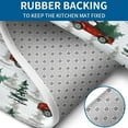 thumbnail image 4 of Red Christmas Truck and Tree Pattern Bathroom Rugs Sets 3 Piece,Toilet Cover Set,Absorbent Non Slip Bathroom Mats Sets with U-Shaped Contour Rug Toilet Rug Set, 4 of 5