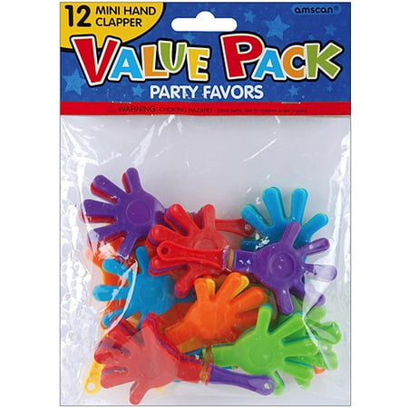 Party Favors, 12-Pack, Mini Hand Clappers