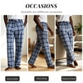 thumbnail image 5 of CHAOJISHE Mens Pajama Pants Lightweight Men's Woven Sleep Pant Pjs Bottoms Sleepwear Pajama Pants Plaid Sleep Lounge Pants with 2 Pockets SIZE:XXL, 5 of 7