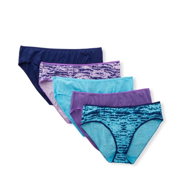 Just My Size CottonStretch Women's Hipster Panties 5Pair Pack Assorted 11