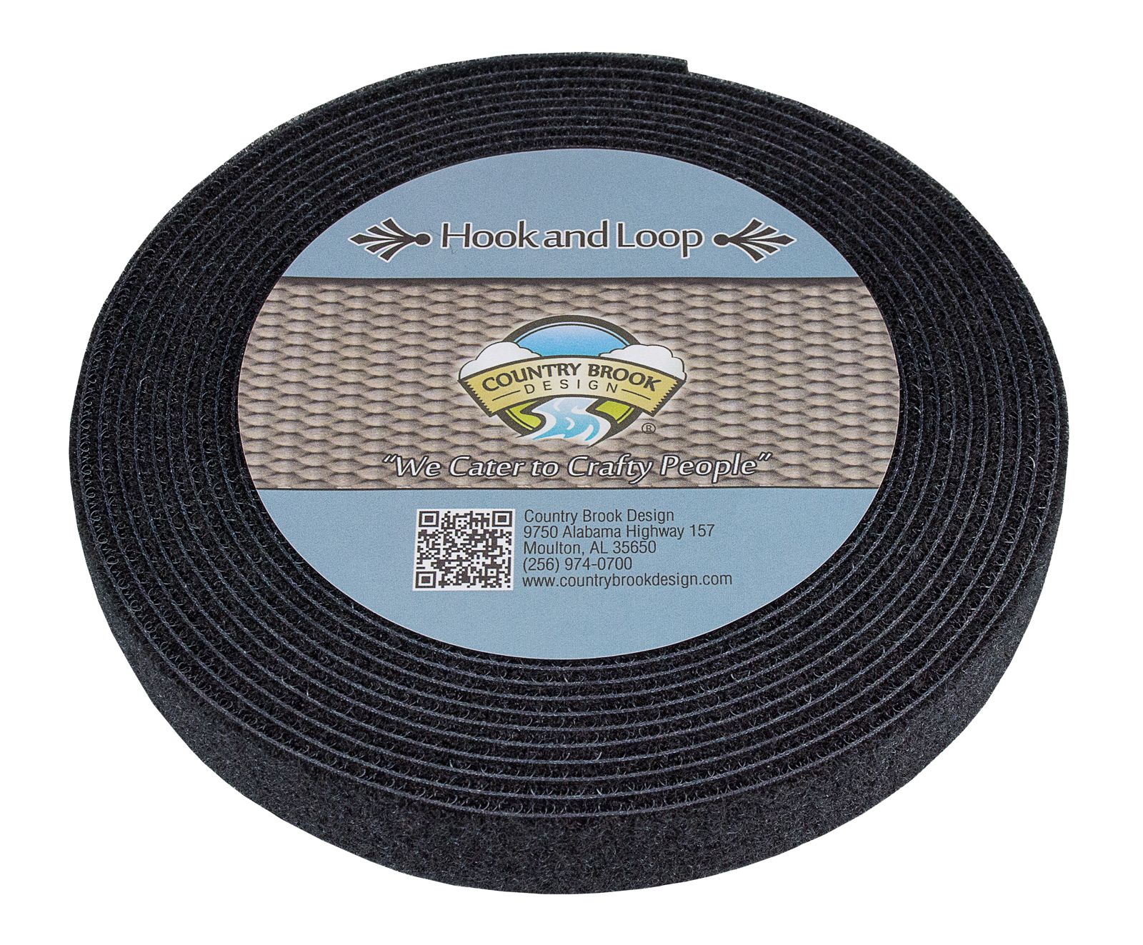 Country Brook Design Black Double Sided Hook and Loop (1 inch