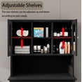thumbnail image 4 of 59" Tall Trash Can Cabinet, Tilt Out Laundry Hamper Cabinet with 2 Doors, Countertop, Adjustable Shelves, Wood Pantry Cabinet for Kitchen, Bathroom, 4 of 7