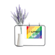 thumbnail image 1 of La bandera de arco iris yo apoyo LGBT Tarjeta de jarrón de lavanda artificial, 1 of 3
