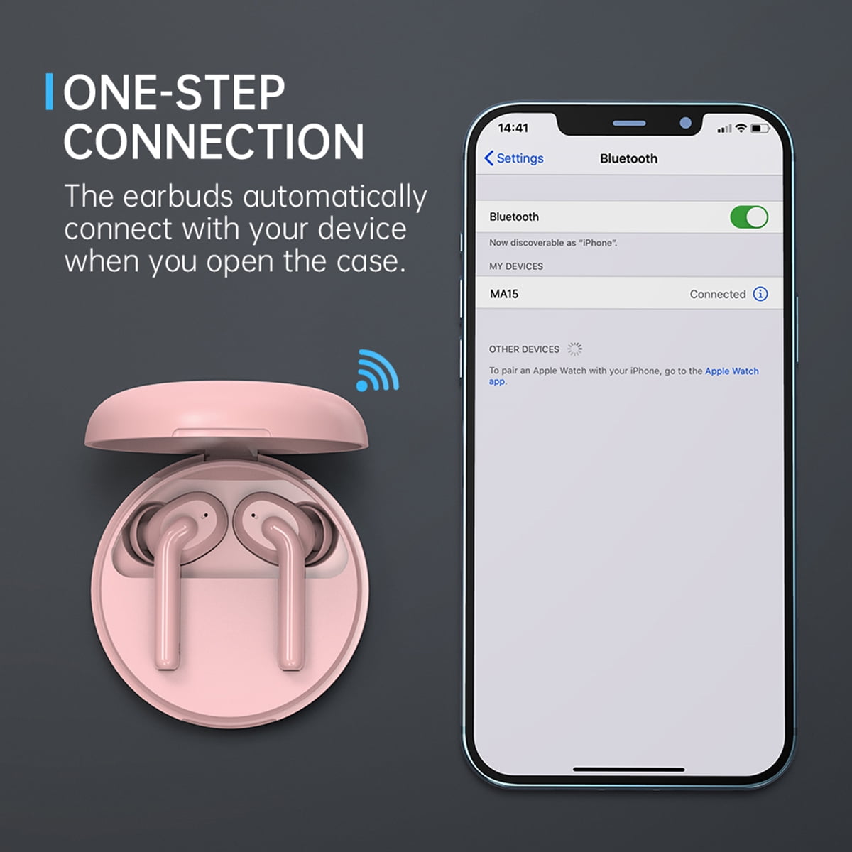 Wireless Earbuds, Bluetooth 5.0 in-Ear Headse with Hi-Fi Stereo, Touch Control True Wireless Headphones Built-in Mic, IPX7 Waterproof, 35 Hrs Playtime with Charging Case for iOS/Android Smart Phones