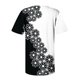 thumbnail image 5 of ICHUANYI Clearance Women Fashion Casual Print Round Neck Loose Short Sleeve T-shirt Top Blouse Pullover(Black, M) ICHUANYI WER2023080707143, 5 of 5