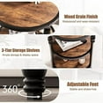 thumbnail image 2 of QinaQin Table d'Appoint Ronde avec Étagères de Rangement, Table d'Appoint Style Ferme à 3 Niveaux avec Pieds de Soutien en Métal, 2 of 7