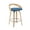 Blue and Oak, variant on Sonia 26" Counter Height Swivel Cream Faux Leather and Walnut Wood Bar Stool
