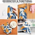 thumbnail image 5 of Coolnut 4 PCS Kitchen Dish & Tea Towels, Tangerine with Blue Leaves Reusable Cloths for Cooking and Drying Dishes for Home Kitchen Cleaning, 28"x18", 5 of 5