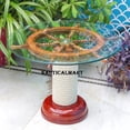 thumbnail image 4 of Authentic Wood Crafted Coffee Table with Thick Glass Top | Maritime Ship Wheel Tables with Rope Pillar (42 Inches), 4 of 4