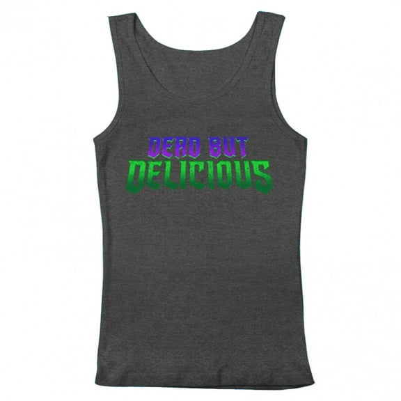 GEEK TEEZ Dead But Delicious Original Artwork Inspired by What We Do In The Shadows Men's Tank Top Charcoal Large