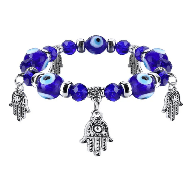 Mano De Fátima Pulsera Turca De La Suerte Mal De Ojo Xtellar azul