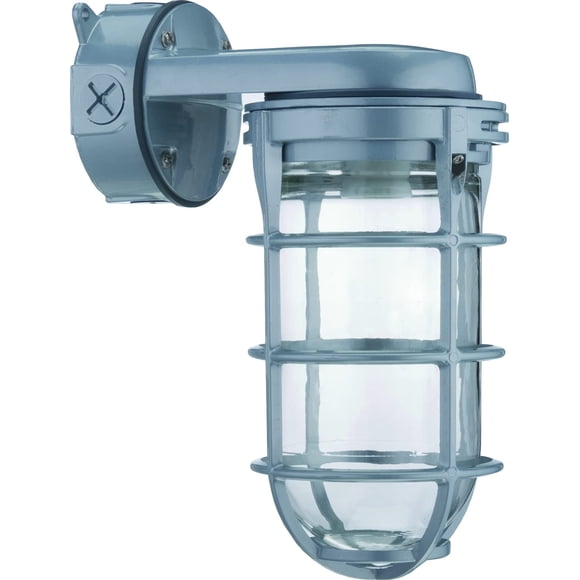 Lithonia Lighting Jelly Jar Light Fixture, Incandescent Utility Vapor Tight Wall Lamp, Industrial Style Wall Light for Indoor and Outdoor Use, 150W,