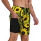 thumbnail image 2 of Balery Sunflowers In Vintage Bañador para hombre, shorts de playa de secado rápido con entrepierna y forro de compresión-Small, 2 of 6