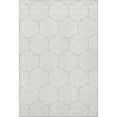 thumbnail image 4 of HomeRoots 677884 9 x 12 ft. Ivory & Brown Geometric Washable Machine Made Rectangle Area Rug with UV Protection, 4 of 9
