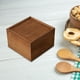 thumbnail image 5 of Caja de madera para regalo de boda con tapa deslizante, para guardar joyas, decoración del hogar 15 cm x 15 cm x 10 cm, 5 of 8